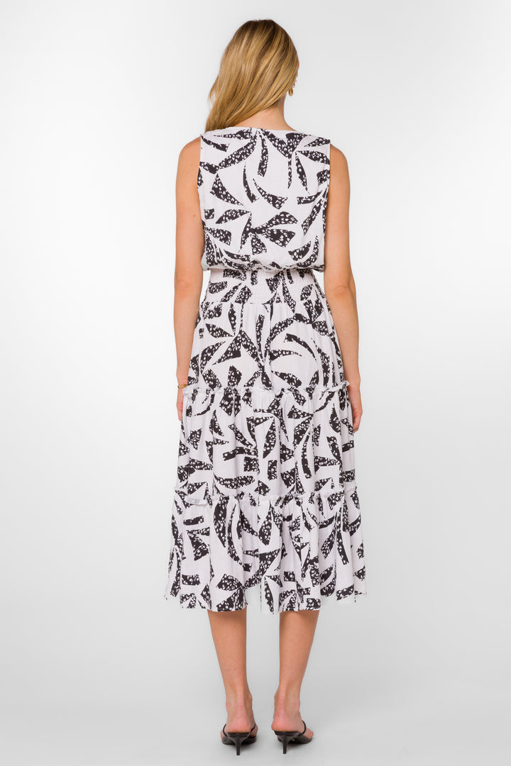 Lorenza Black White Dress - Dresses - Velvet Heart Clothing
