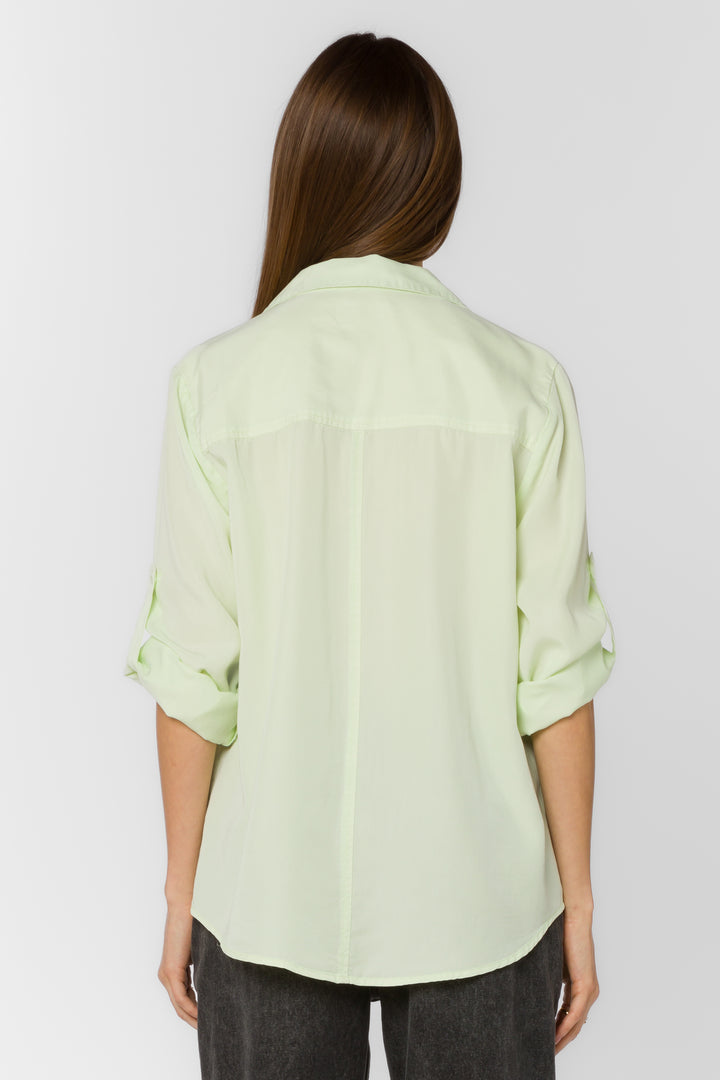 Lotty Lime Cream Shirt - Tops - Velvet Heart Clothing