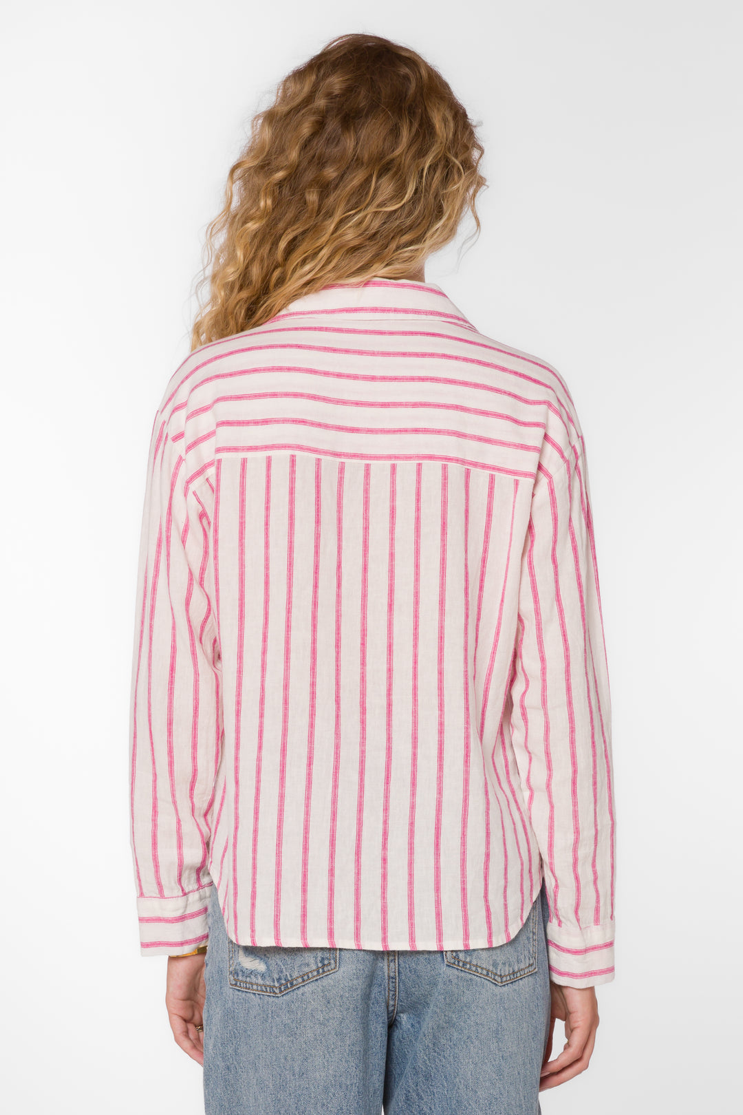 Lyla Fuchsia Stripe Shirt - Tops - Velvet Heart Clothing