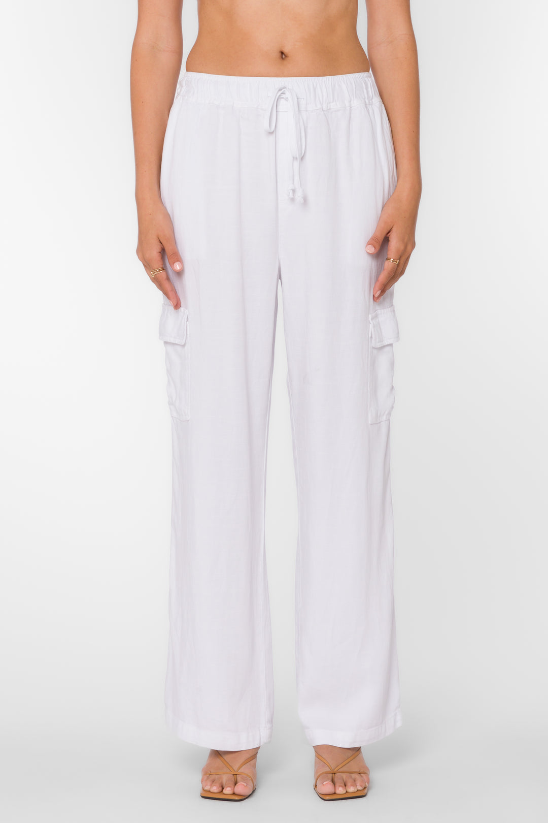 Lynlee Optic White Pants - Bottoms - Velvet Heart Clothing