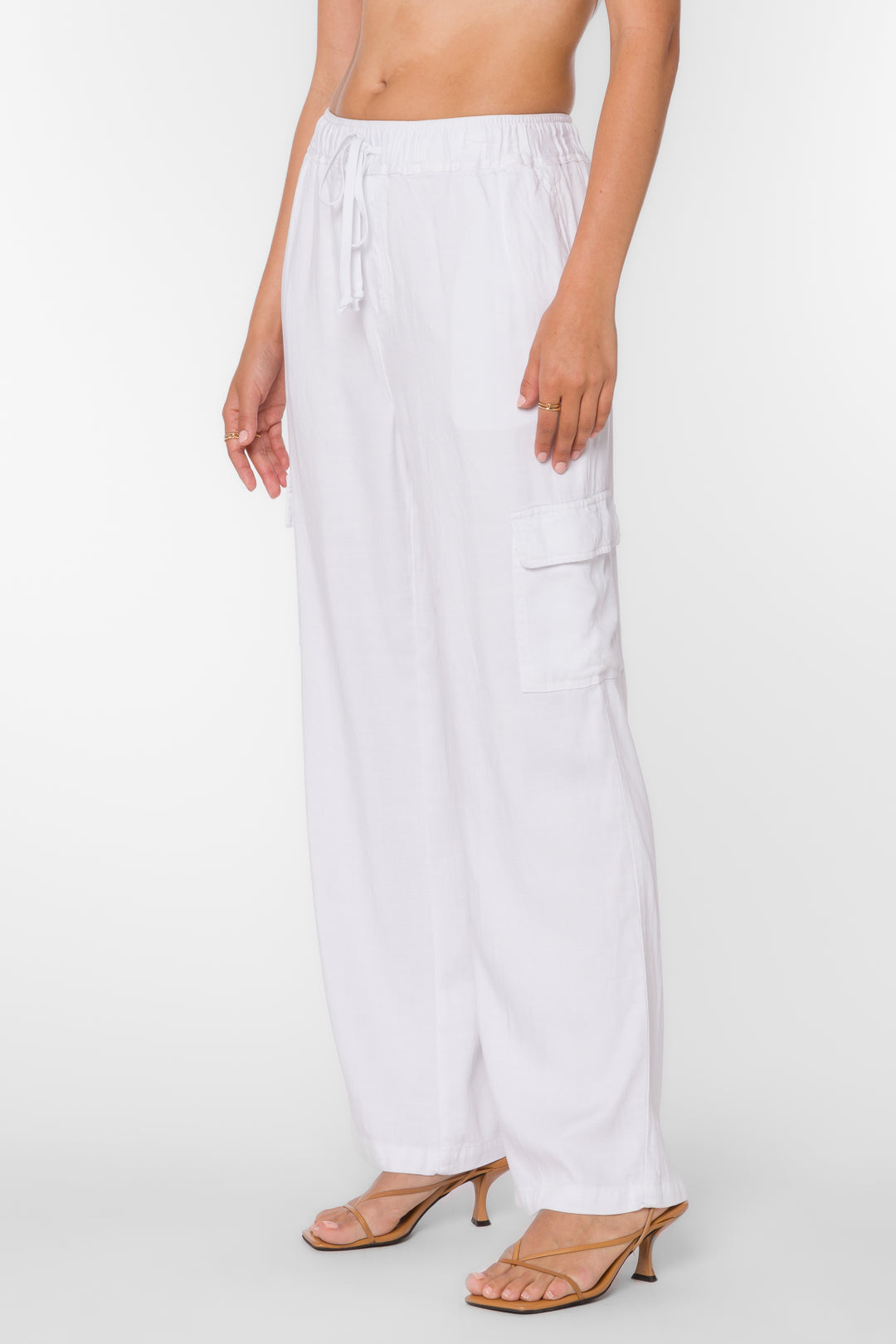 Lynlee Optic White Pants - Bottoms - Velvet Heart Clothing