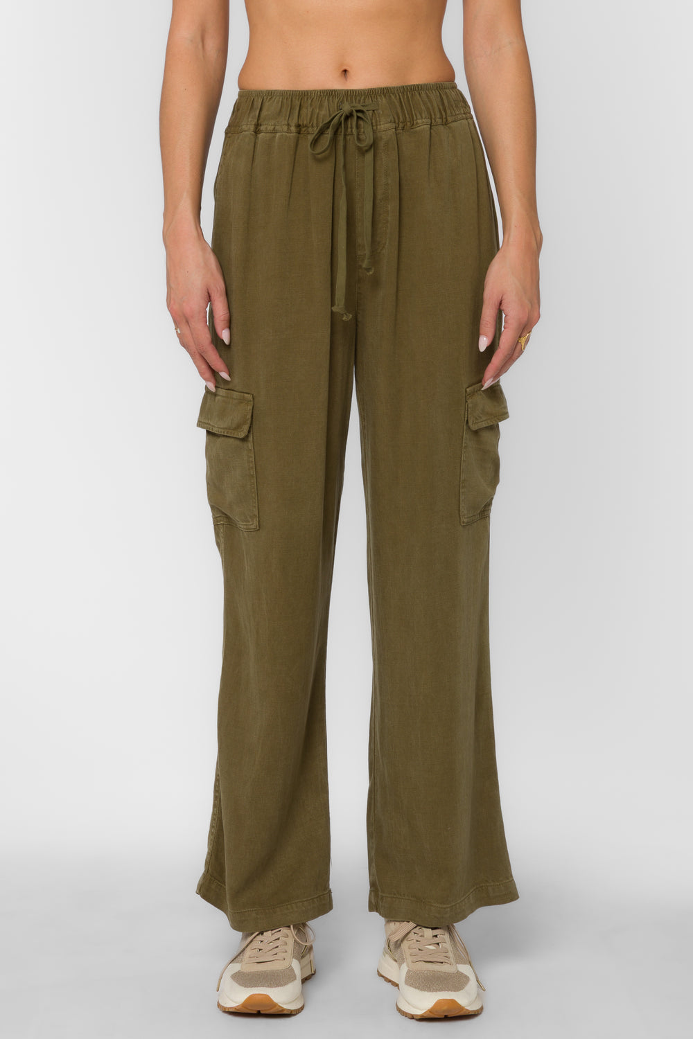 Lynlee Pesto Green Pants - Bottoms - Velvet Heart Clothing