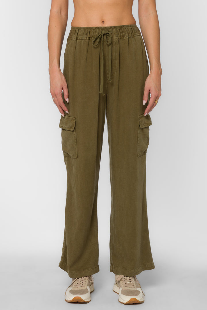 Lynlee Pesto Green Pants - Bottoms - Velvet Heart Clothing