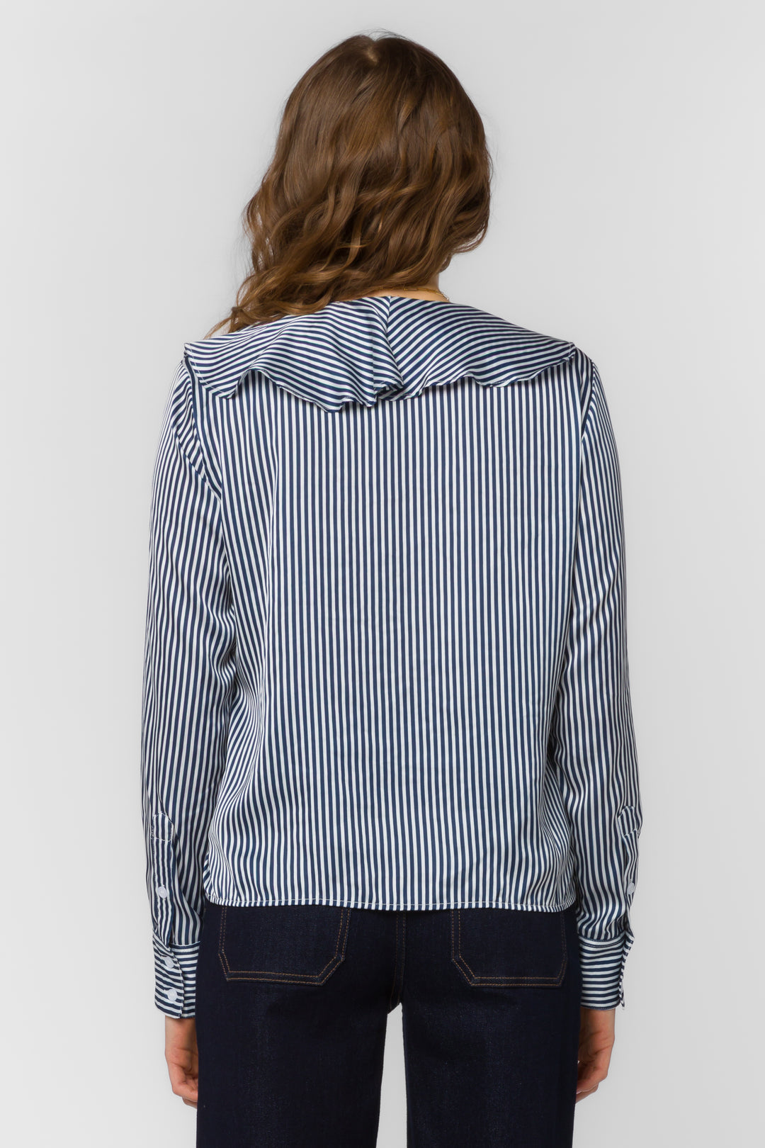 Madelyn Blue Stripe Blouse