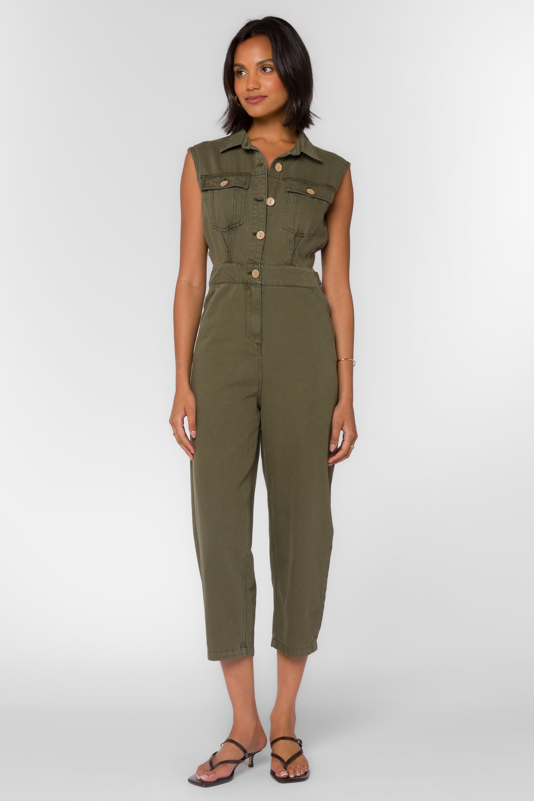 Maggie Olive Jumpsuit