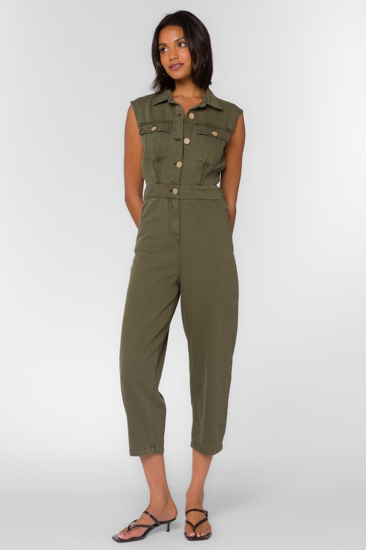 Maggie Olive Jumpsuit