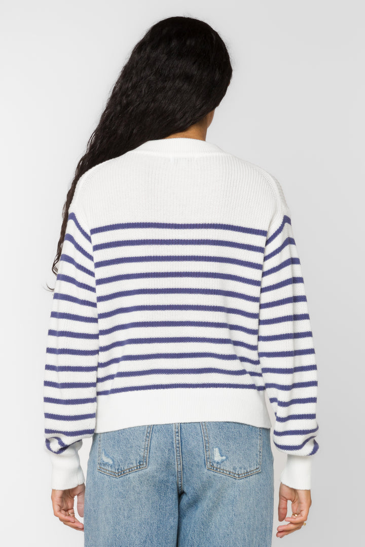 Margot Blue Stripe Sweater - Sweaters - Velvet Heart Clothing