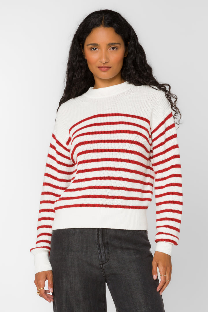Margot Red Stripe Sweater - Sweaters - Velvet Heart Clothing