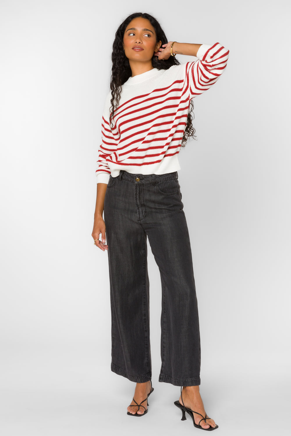 Margot Red Stripe Sweater - Sweaters - Velvet Heart Clothing