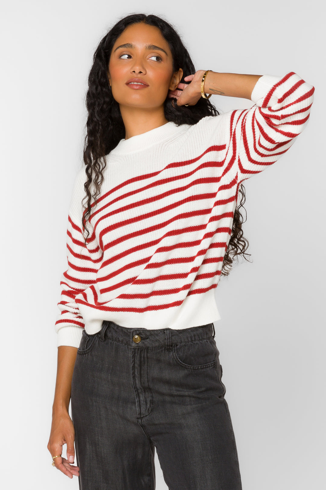 Margot Red Stripe Sweater - Sweaters - Velvet Heart Clothing