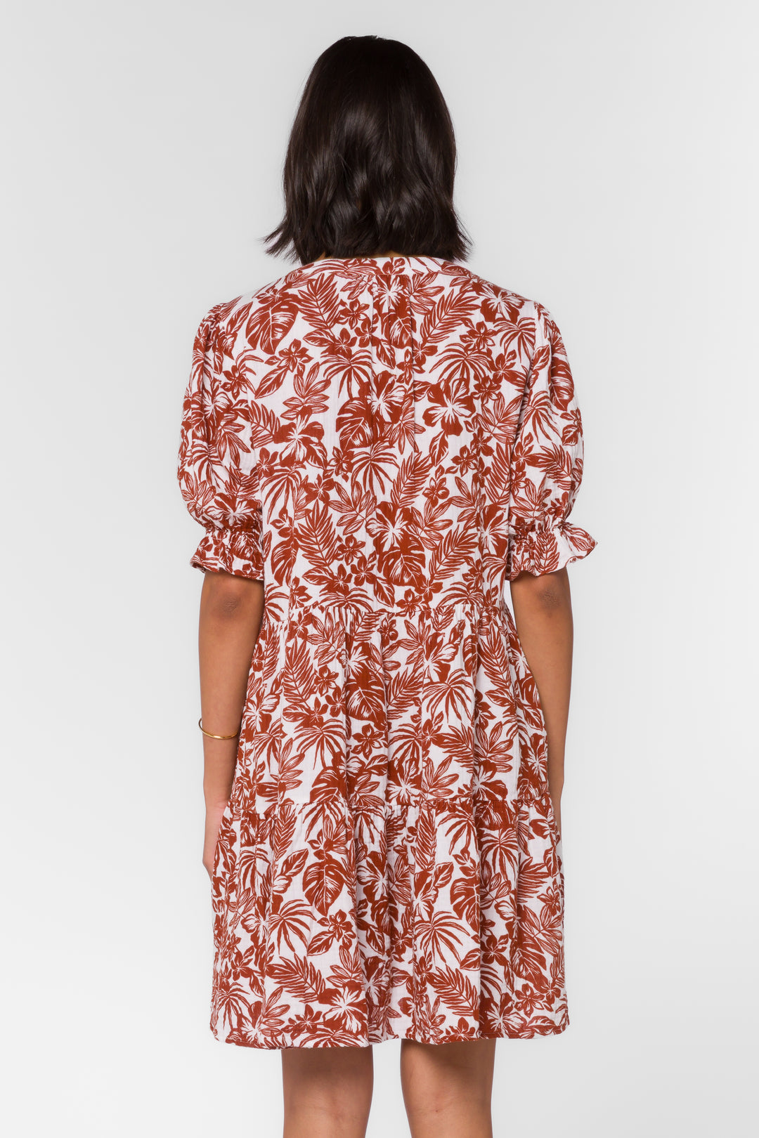 Marina Brown Tropical Dress