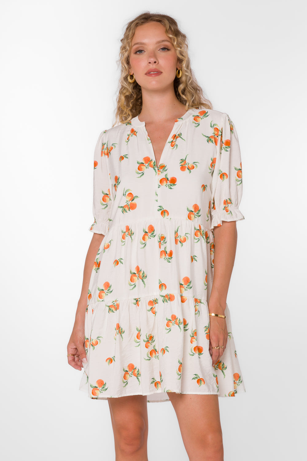 Marscina Peach Fields Dress - Dresses - Velvet Heart Clothing