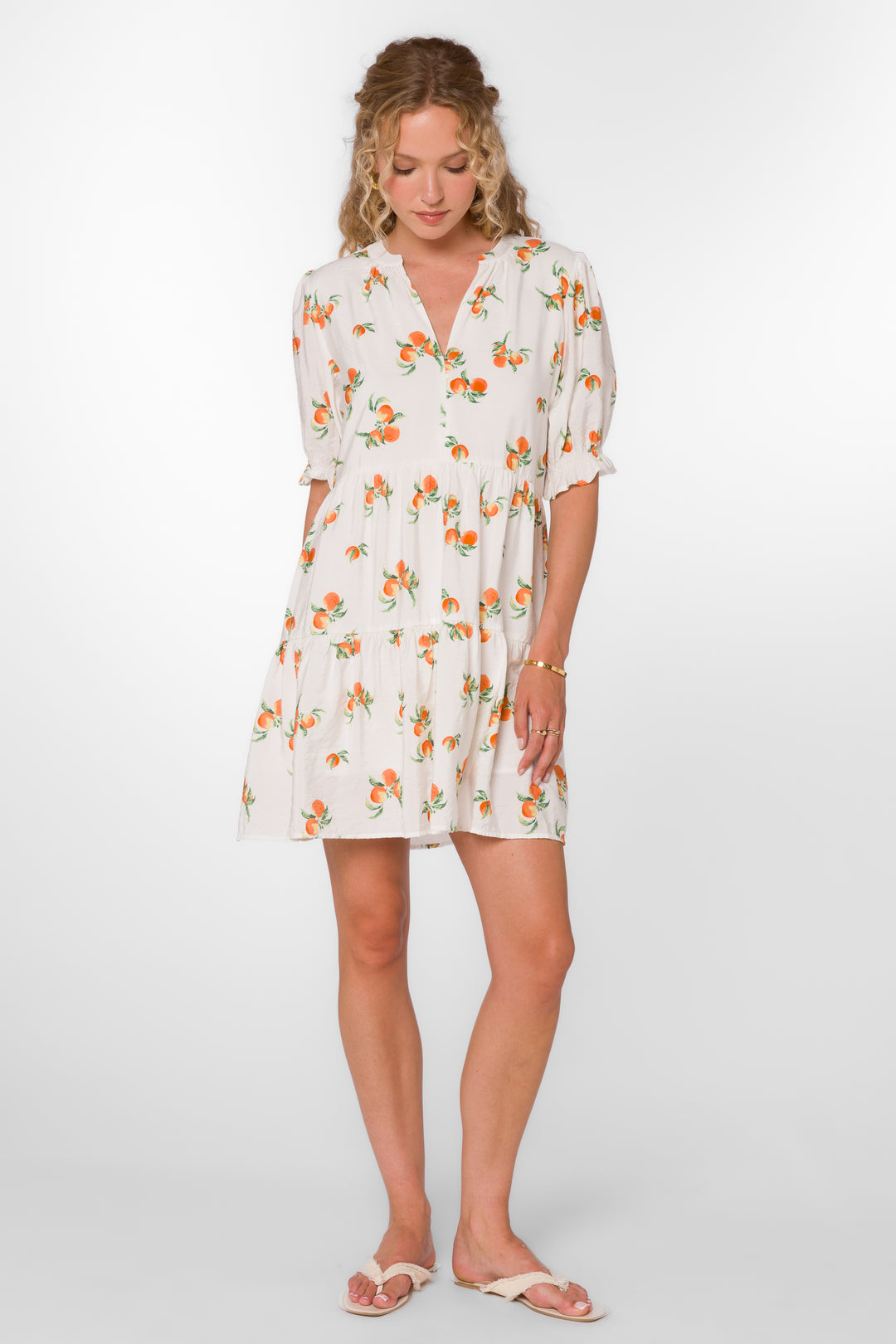 Marscina Peach Fields Dress - Dresses - Velvet Heart Clothing