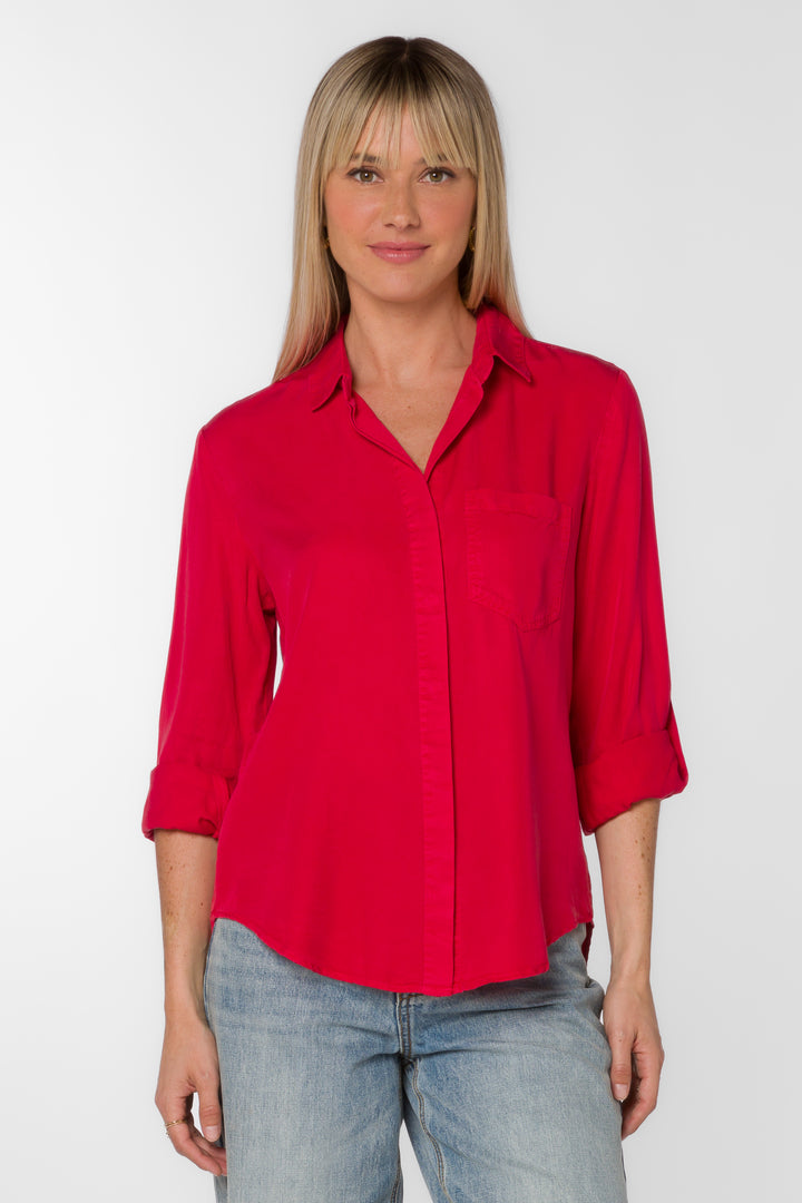 Mccoy Red Pepper Shirt - Tops - Velvet Heart Clothing