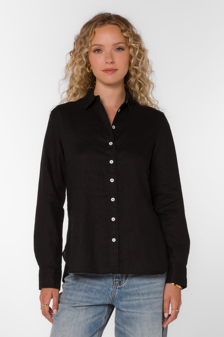 Memphis Black Shirt - Tops - Velvet Heart Clothing
