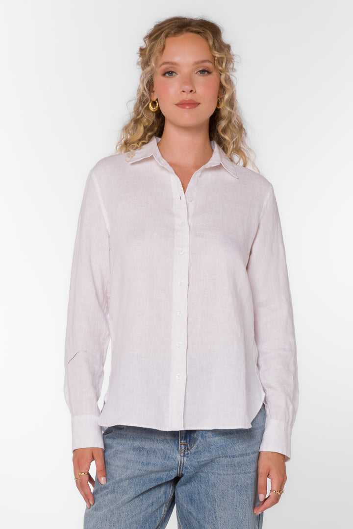 Memphis White Shirt - Tops - Velvet Heart Clothing