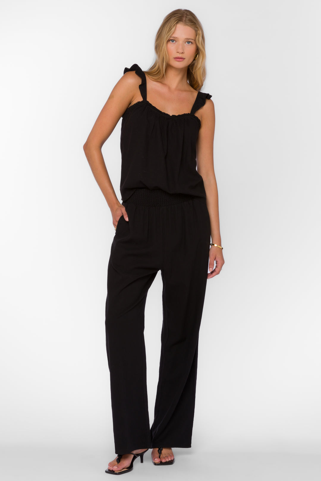 Morelia Black Linen Pants - Pants - Velvet Heart Clothing