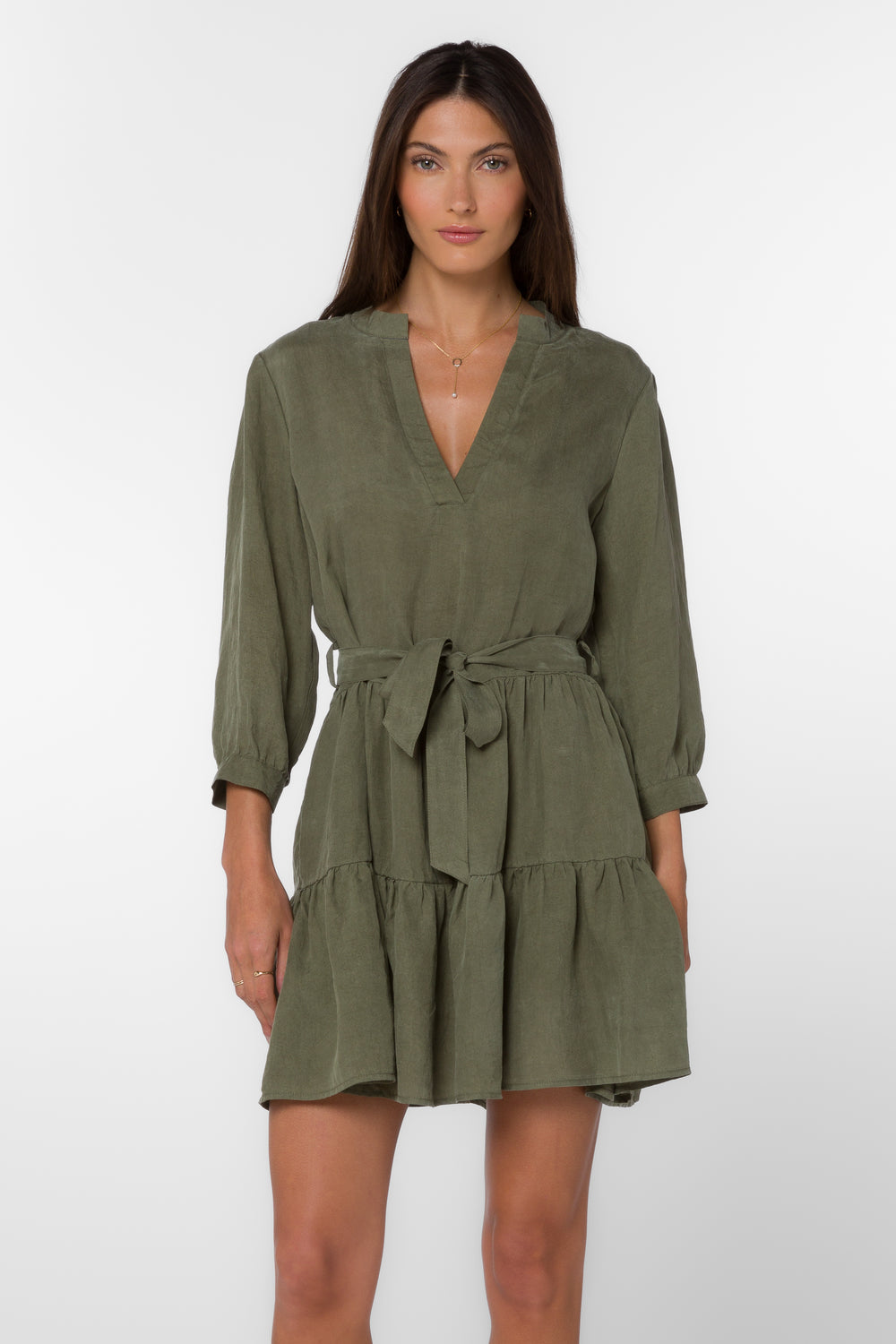 Noelle Olive Dress - Dresses - Velvet Heart Clothing