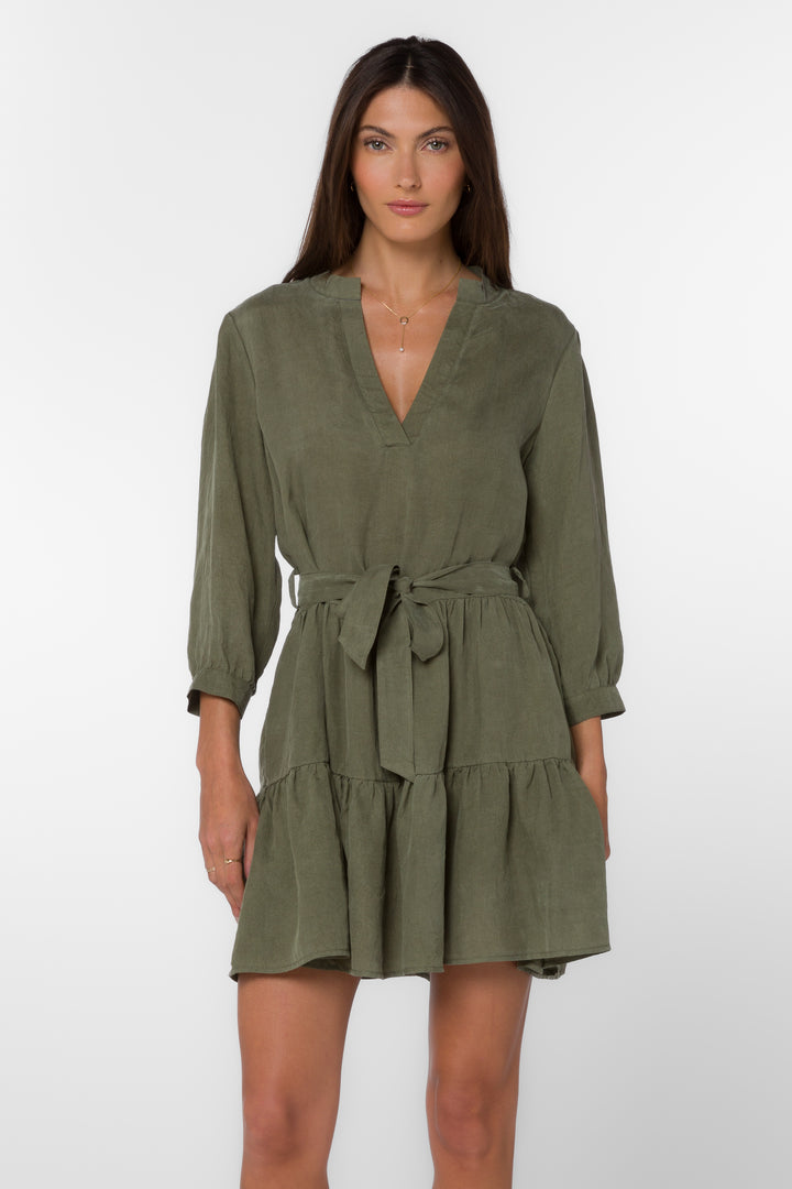 Noelle Olive Dress - Dresses - Velvet Heart Clothing