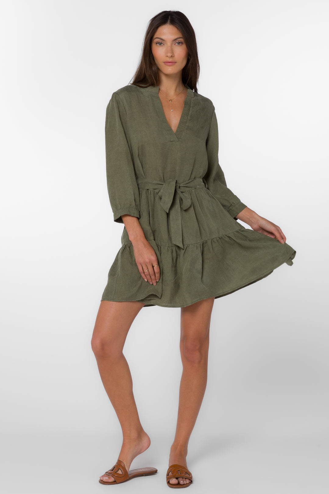 Noelle Olive Dress - Dresses - Velvet Heart Clothing