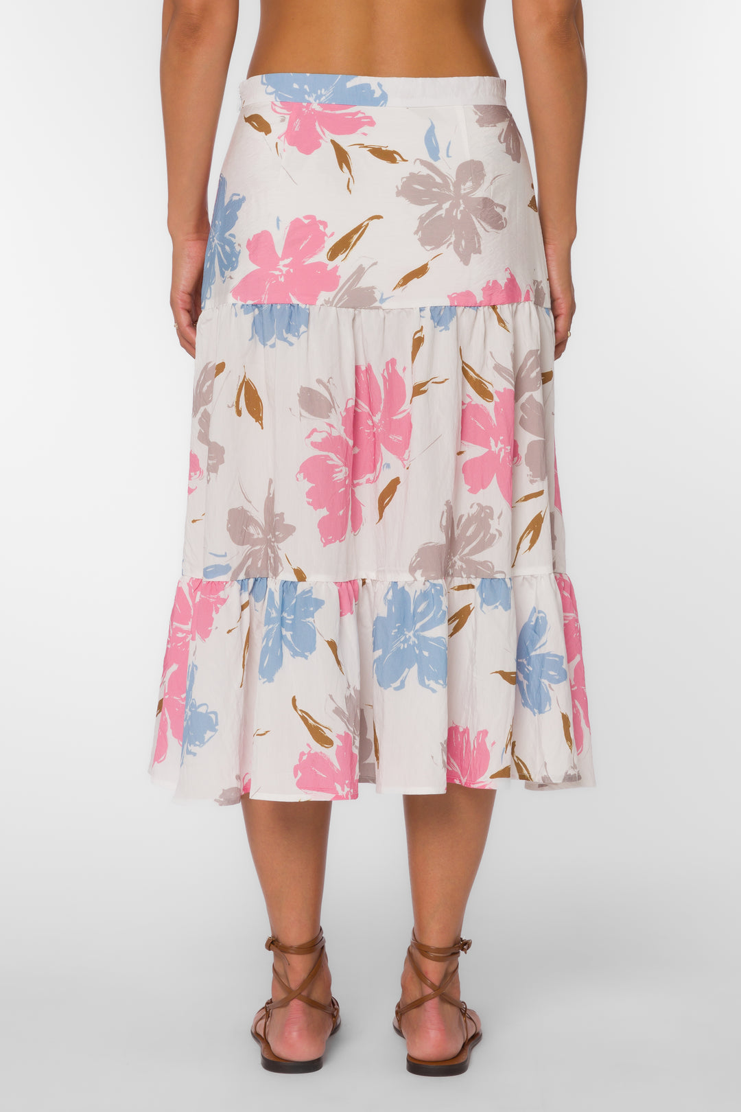 Perla Floral Splash Skirt - Bottoms - Velvet Heart Clothing