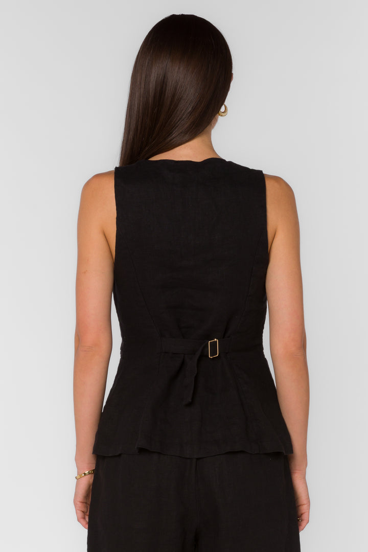 Pisces Black Vest - Tops - Velvet Heart Clothing