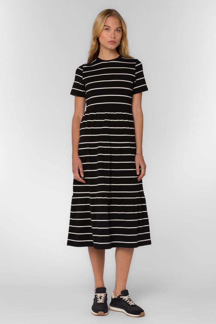 Rapunzel Black Striped Dress