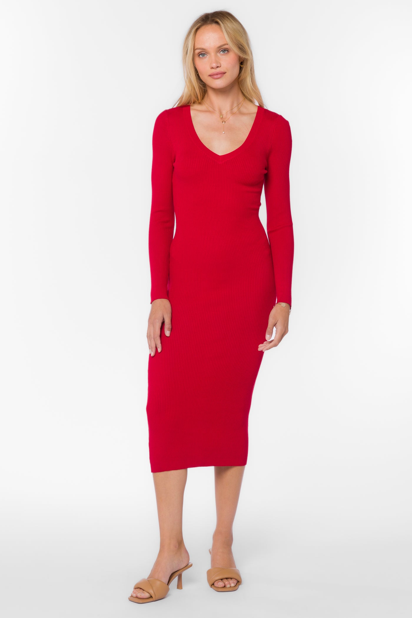 Rasha Red Pepper Dress - Dresses - Velvet Heart Clothing