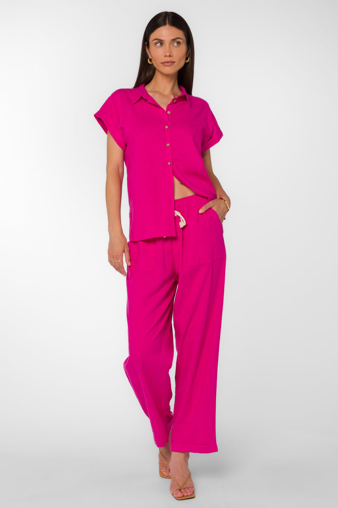Raylin Fuchsia Flambe Pants - Pants - Velvet Heart Clothing