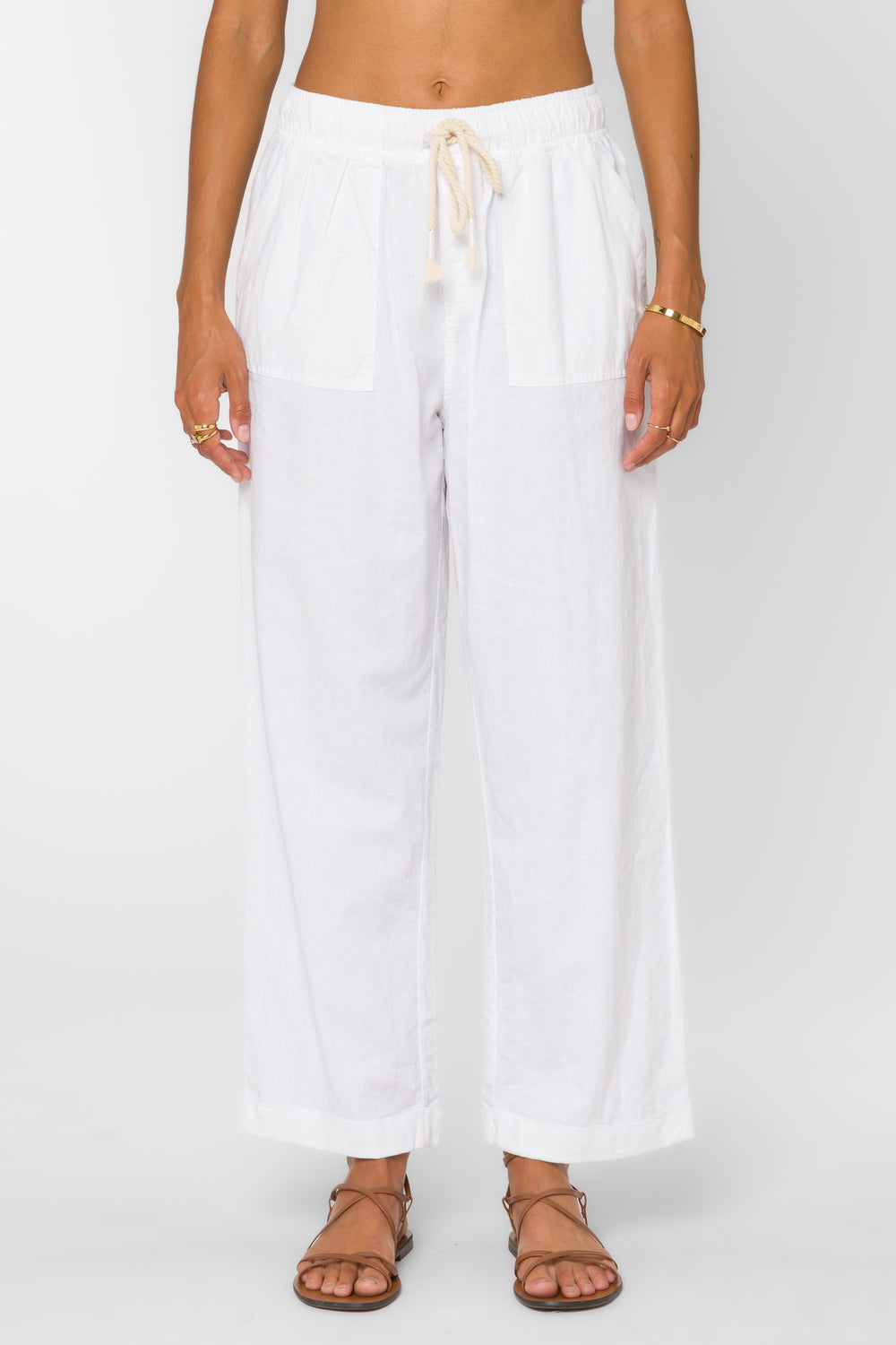 Raylin Optic White Pants - Pants - Velvet Heart Clothing