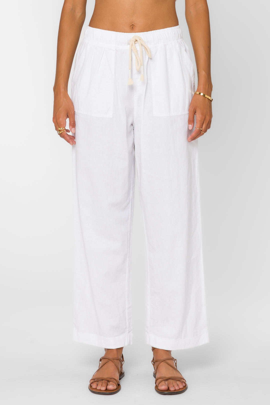 Raylin Optic White Pants - Pants - Velvet Heart Clothing