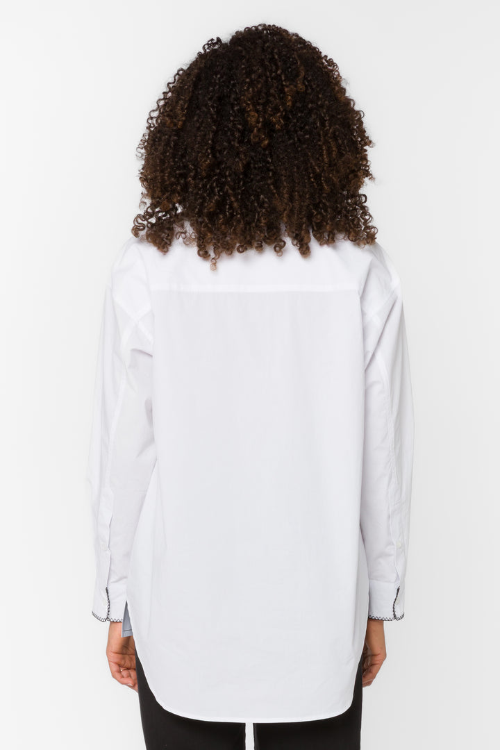 Ricky Optic White Shirt - Tops - Velvet Heart Clothing