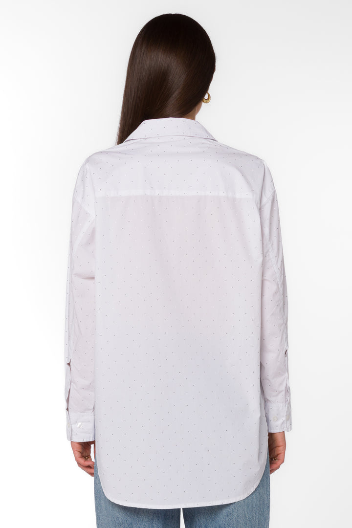 Ricky Optic White Shirt - Tops - Velvet Heart Clothing