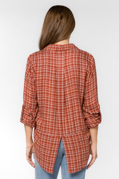 Riley Maple Plaid Shirt - Tops - Velvet Heart Clothing