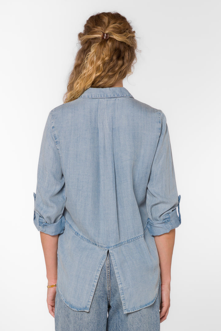 Riley Classic Indigo Shirt - Tops - Velvet Heart Clothing
