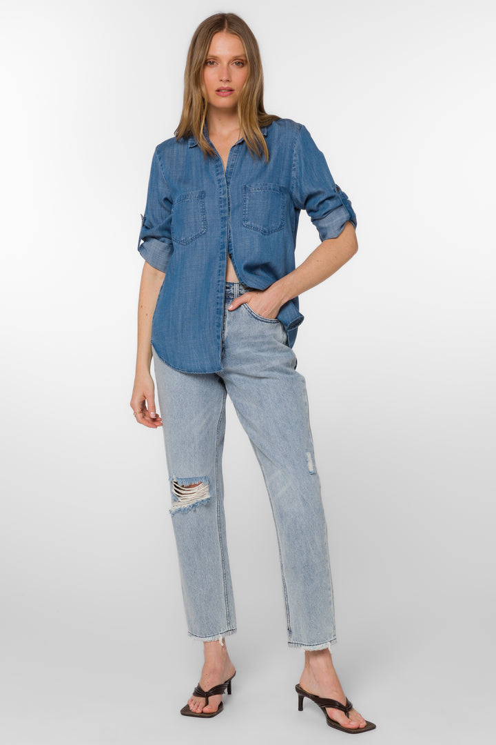 Riley Venice Sky Shirt - Tops - Velvet Heart Clothing