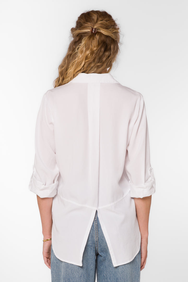 Riley Optic White Shirt - Tops - Velvet Heart Clothing