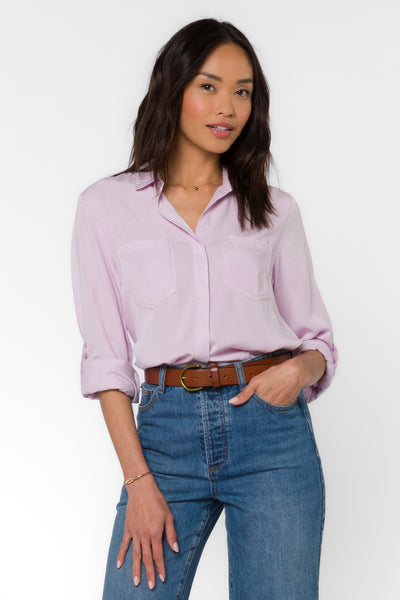 Riley Pastel Lilac Shirt - Tops - Velvet Heart Clothing