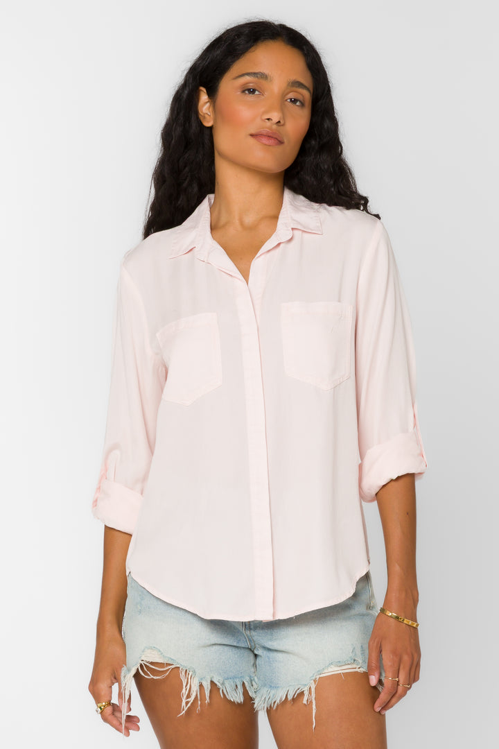 Riley Pink Mist Shirt - Tops - Velvet Heart Clothing
