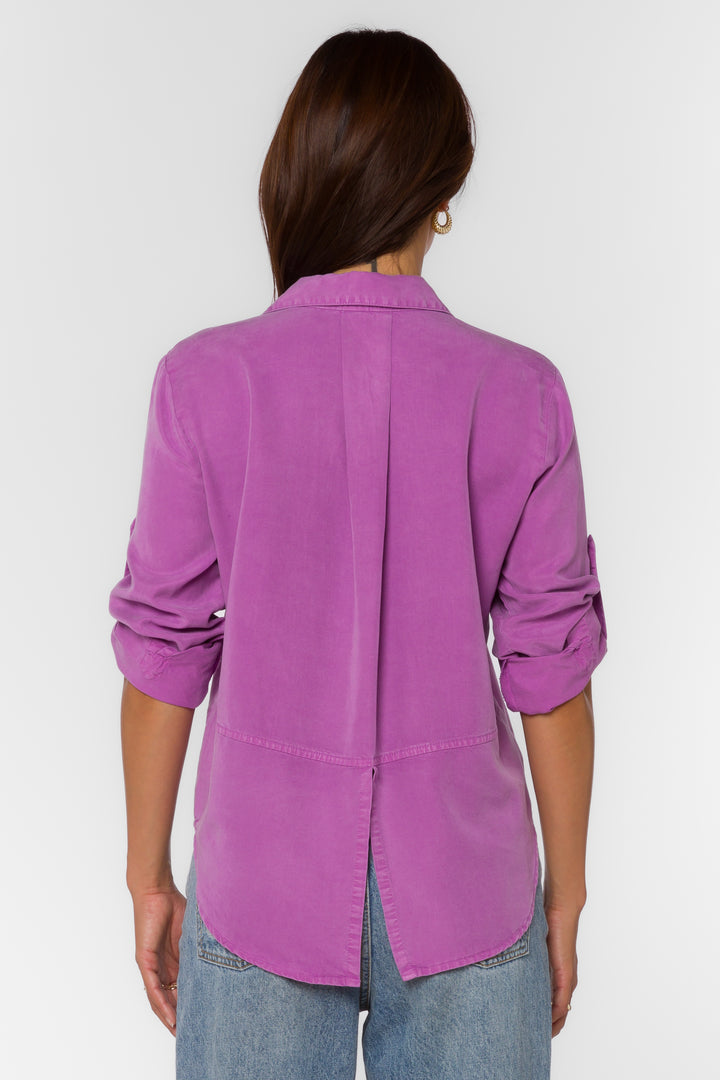 Riley Lavender Bloom Shirt - Tops - Velvet Heart Clothing