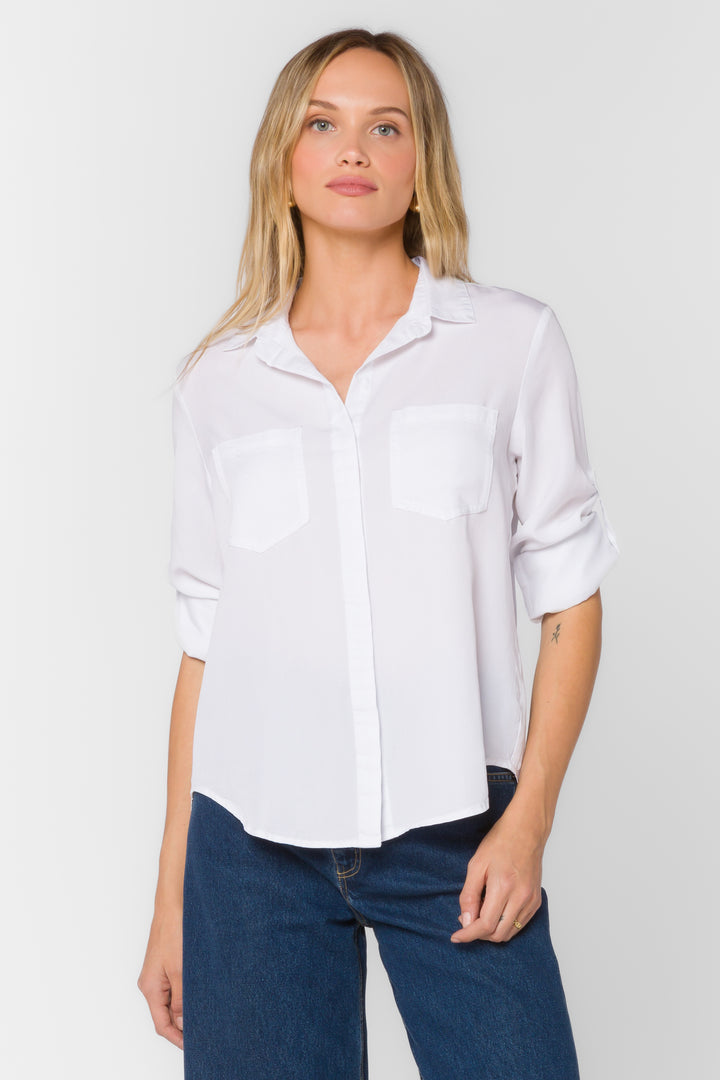 Riley White Shirt - Tops - Velvet Heart Clothing