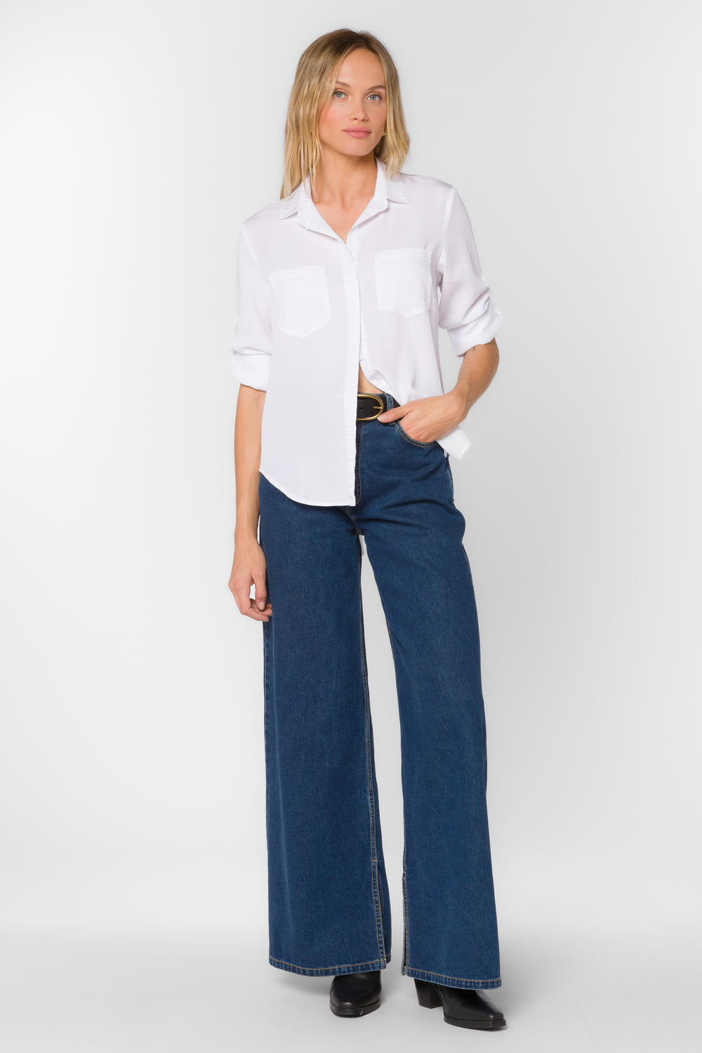 Riley White Shirt - Tops - Velvet Heart Clothing