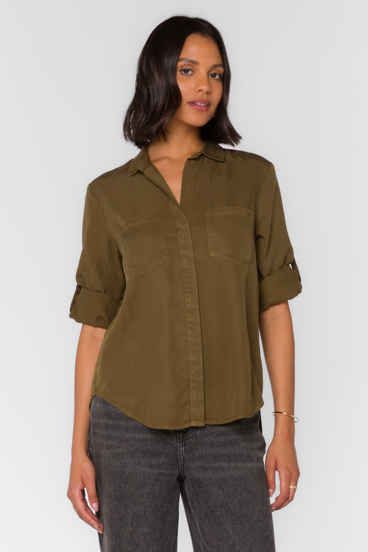Riley Pesto Green Shirt