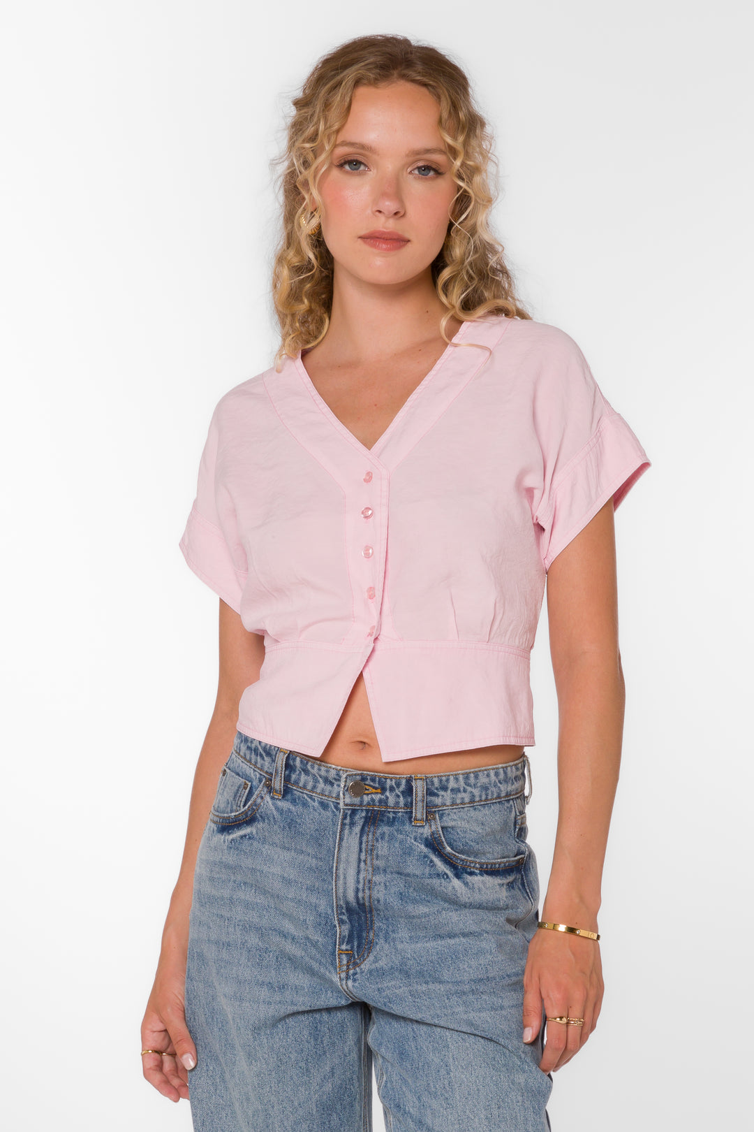 Roden Cool Pink Top - Tops - Velvet Heart Clothing