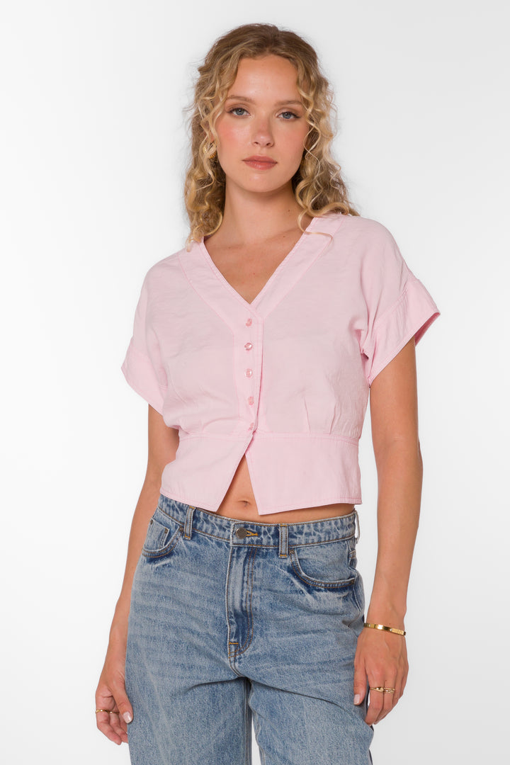 Roden Cool Pink Top - Tops - Velvet Heart Clothing