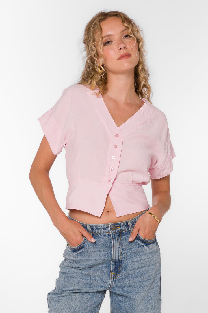 Roden Cool Pink Top - Tops - Velvet Heart Clothing