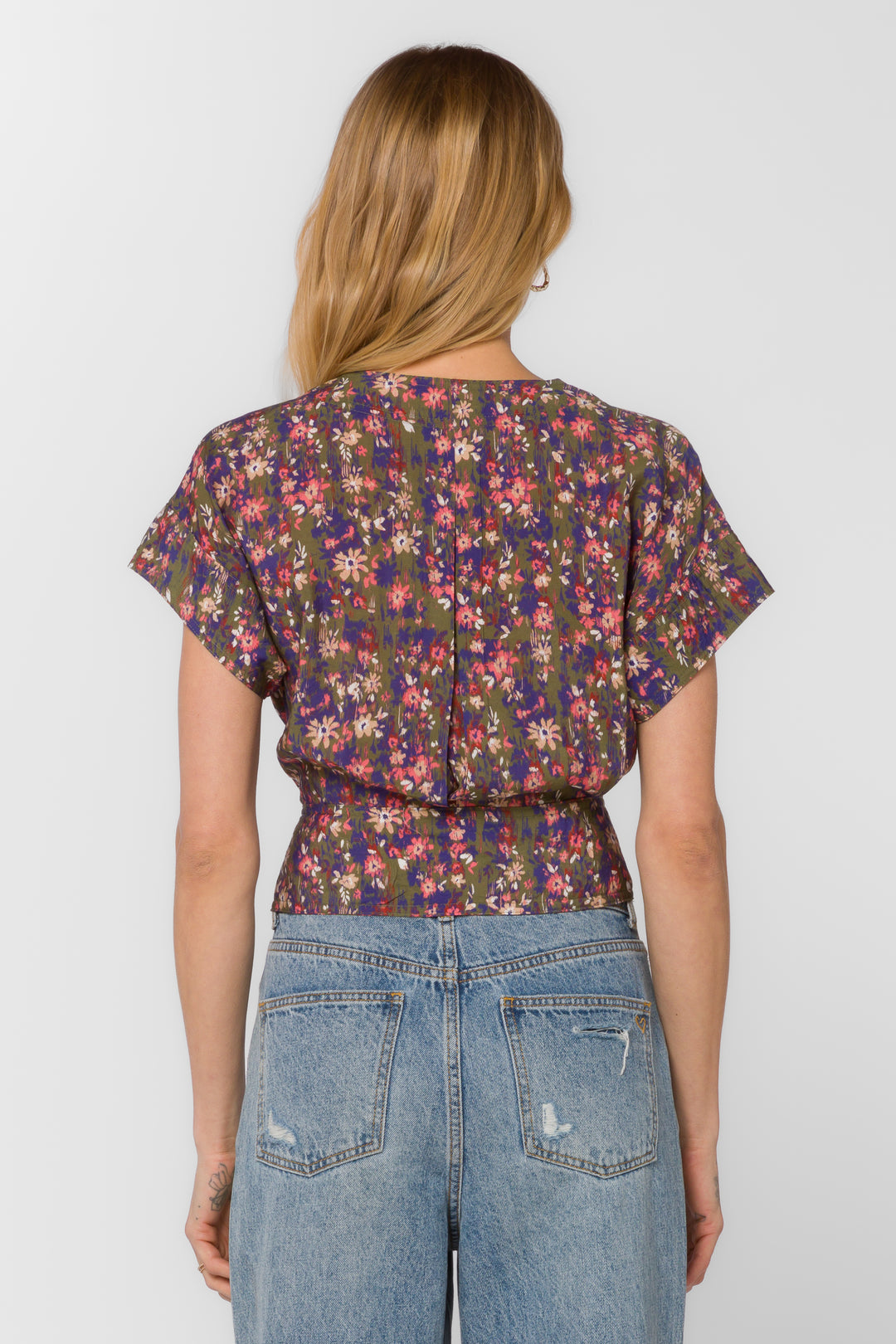 Roden Ditsy Greenery Top