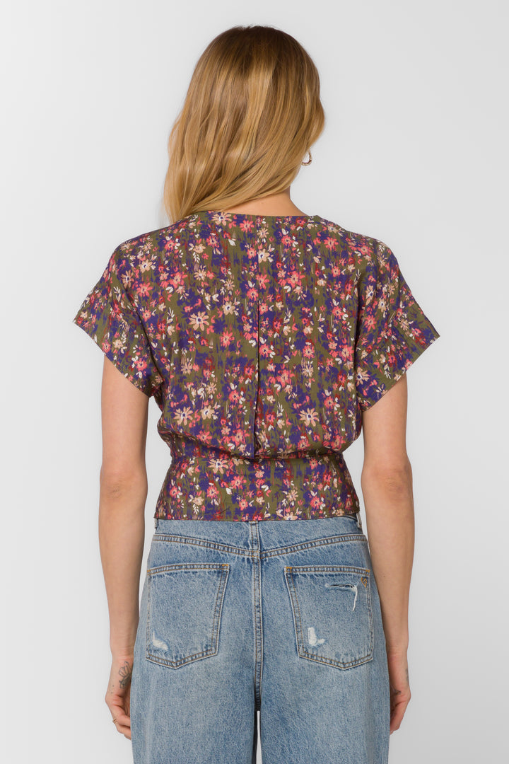 Roden Ditsy Greenery Top