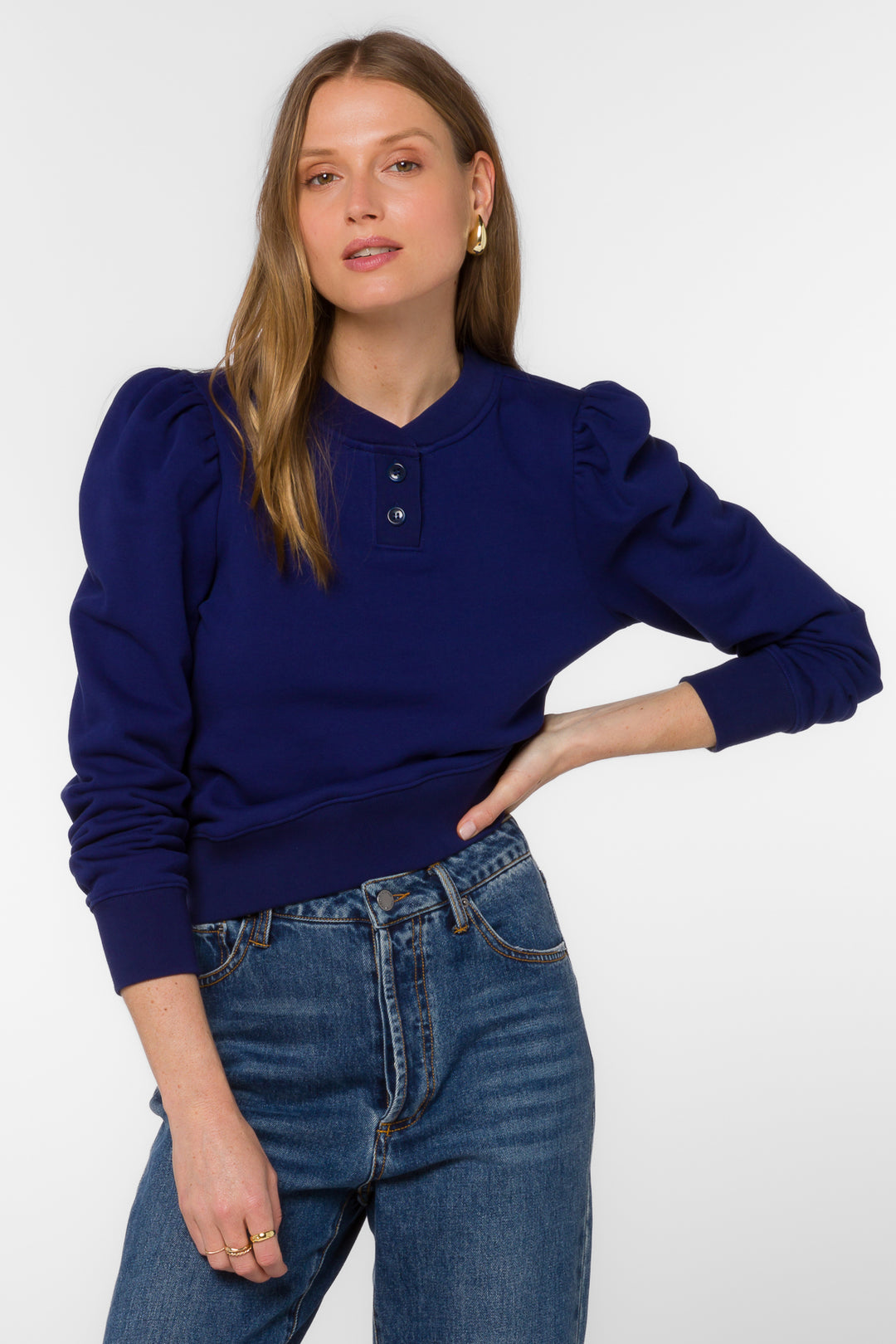 Ronelyn Twilight Navy Sweatshirt - Sweaters - Velvet Heart Clothing