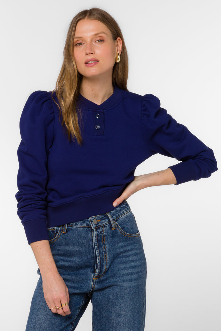 Ronelyn Twilight Navy Sweatshirt - Sweaters - Velvet Heart Clothing
